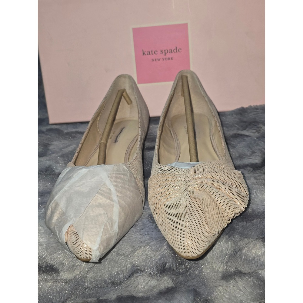 NWB Kate Spade Nance Ballet Flat in Blush Shimmer Shoes 9 - Picture 9 of 9